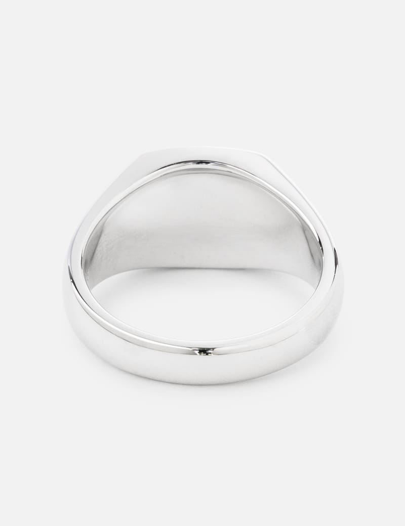Tom Wood Kay Ring Polished Onyx - polished onyx signet ring in