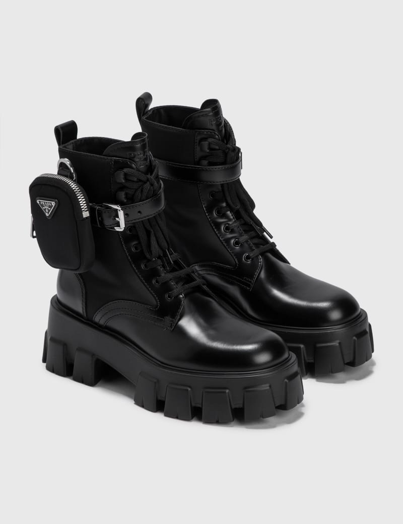 Prada combat cheap boots women's