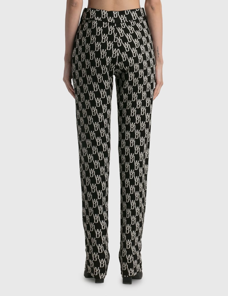 We11done - Fitted Knit Jacquard Trousers | HBX - Globally We11done - Fitted Knit Jacquard Trousers | HBX - Globally