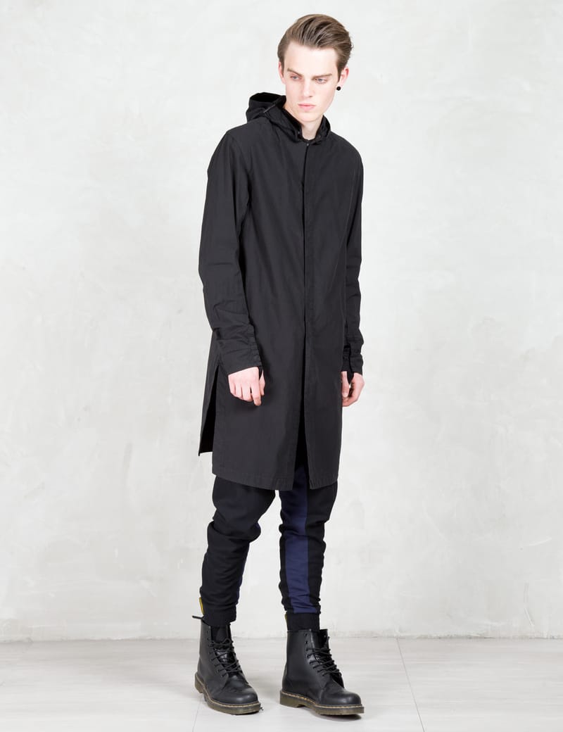 11 By Boris Bidjan Saberi - Hood Coat With Finger Print At