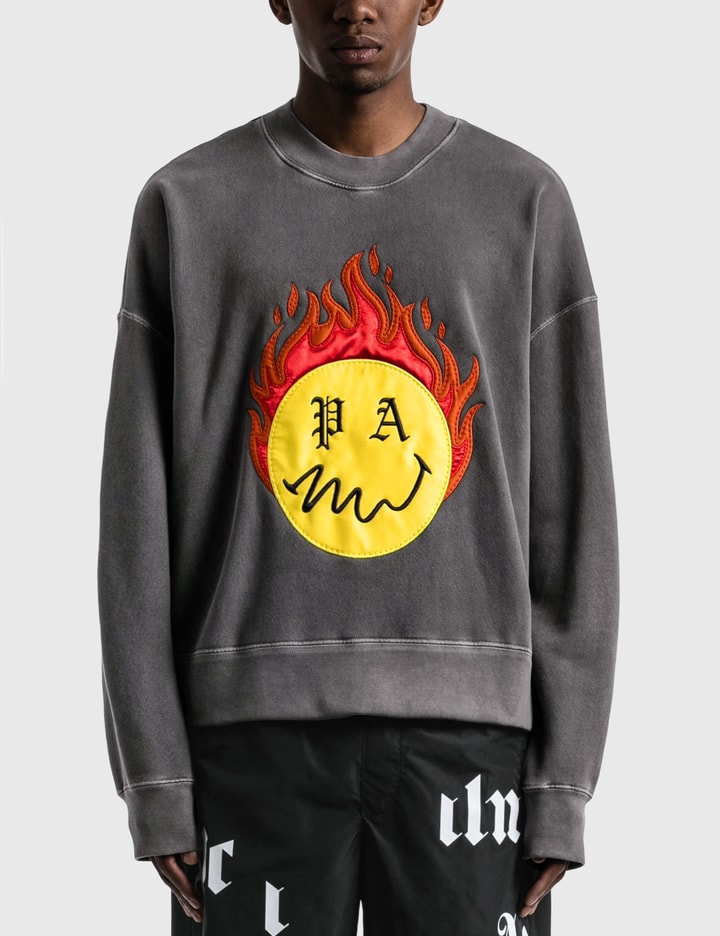 Palm Angels - Burning Head Crewneck Sweatshirt | HBX - Globally Curated ...