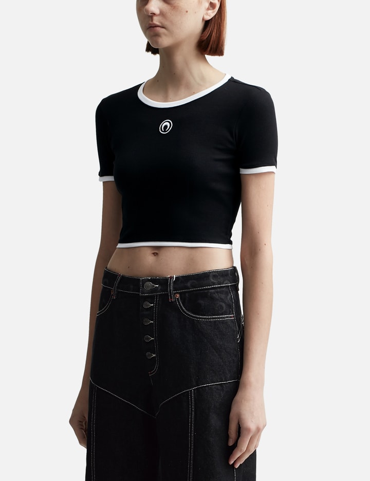 Moon Logo Jersey Cropped Top