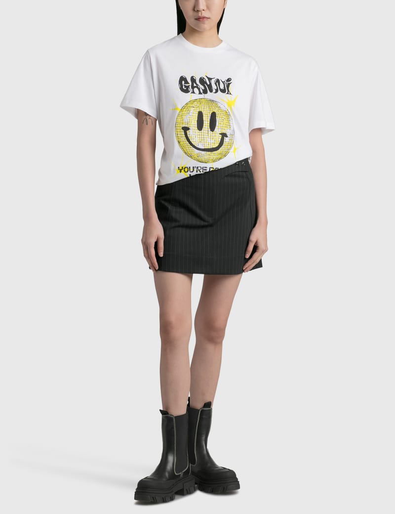 楽天市場】GANNI ガニー Tシャツ JERSEY SMILEY RELAXED T SHIRT