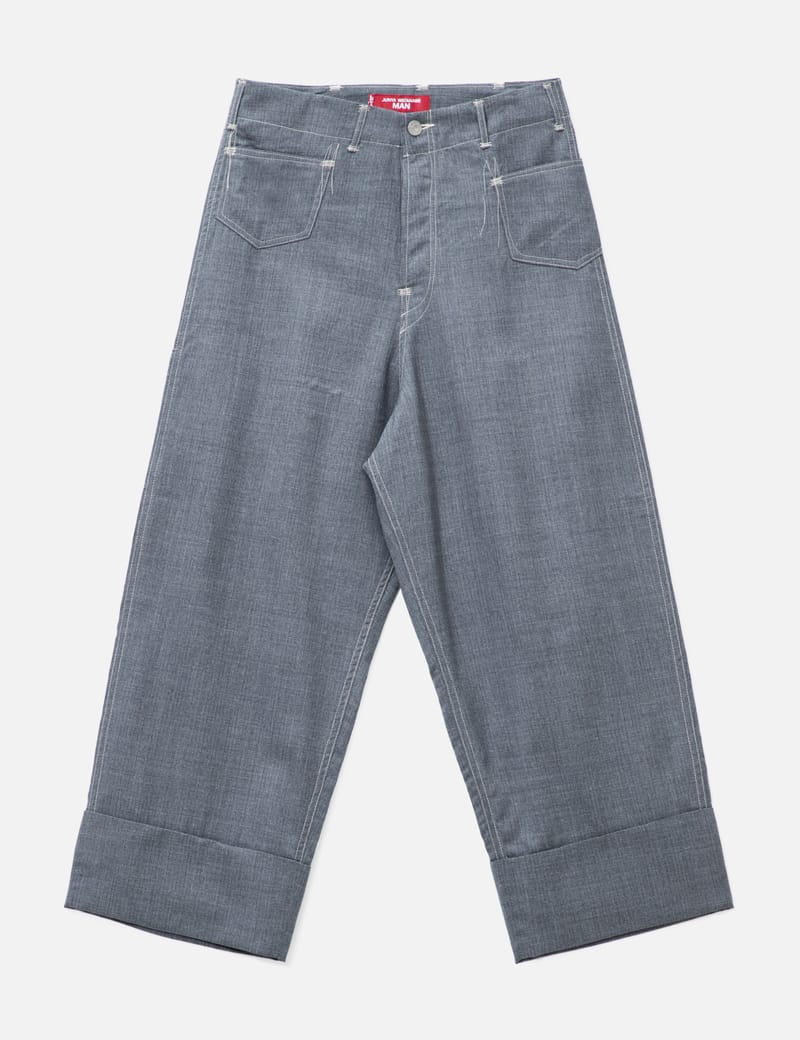 パンツ junya watanabe boarder destroy leggings Junya Watanabe Men's' Deconstructed Panelled Denim Trousers in