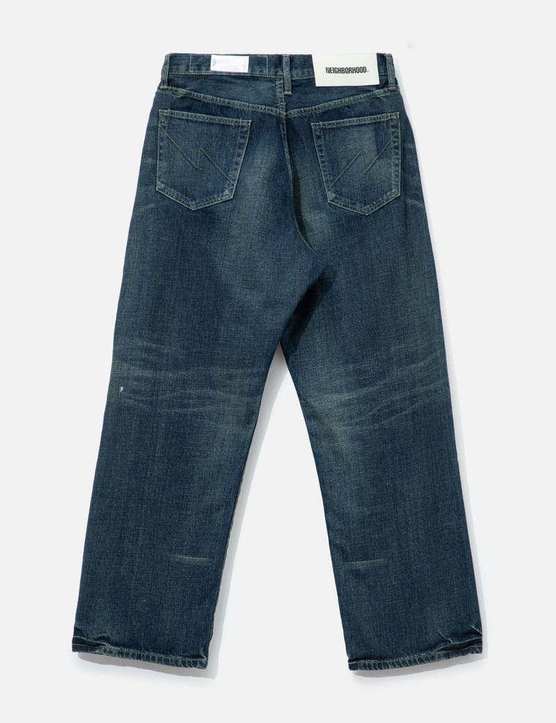 NEIGHBORHOOD Washed Denim DP Wide Pants - Premium 12oz wide-leg