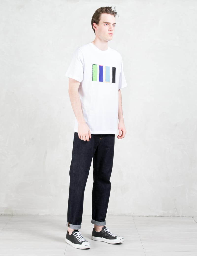 MSGM - Hand Stitch Color Block Print S/S T-Shirt | HBX - Globally