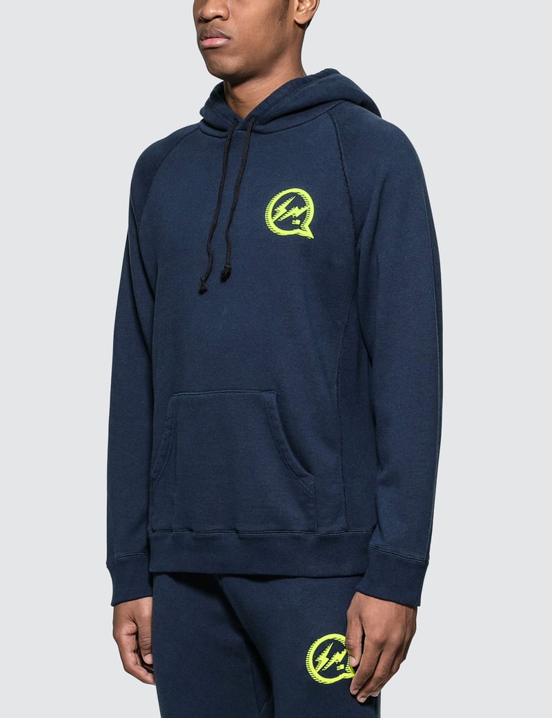 Denim By Vanquish & Fragment - Fragment Logo Print Hoodie in Navy