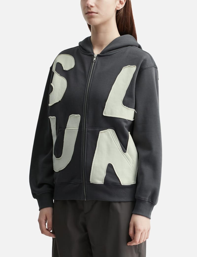 トップス SUNLOVE Capital Brushed Zip Up Hoodie Sunlove Capital Brushed Zip Up Hoodie - Charcoal brushed fleece
