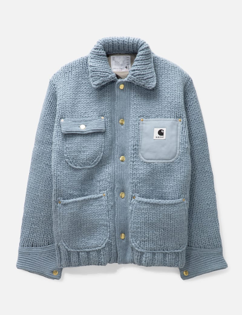 36,400円SACAI X CARHARTT WIP ニット ジャケット ミシガン