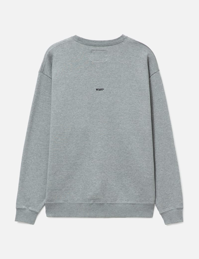 WTAPS Sign-YD / Sweater / Cotton - Cotton crewneck sweater in Ash