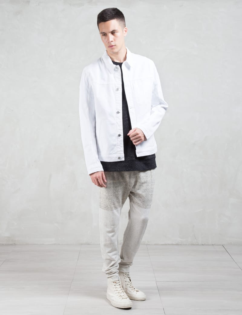 Helmut Lang - Distressed Denim Jacket | HBX - Globally Helmut Lang - Distressed Denim Jacket | HBX - Globally