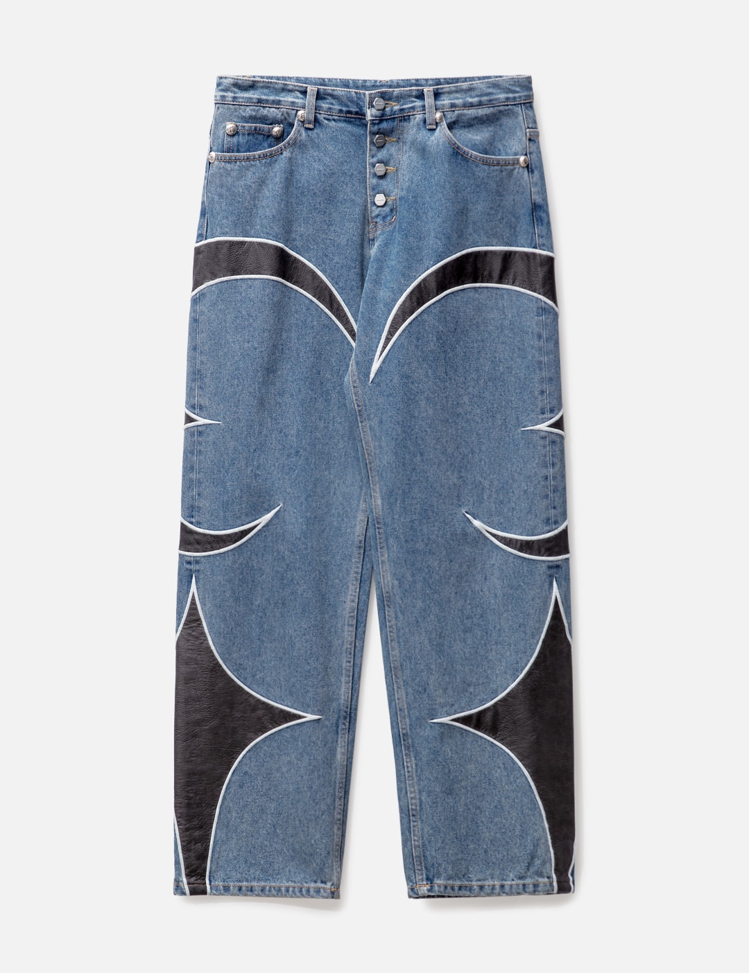 THUG CLUB - TC LEATHER WASHING DENIM PANTS | HBX