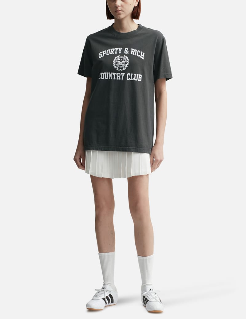 Sporty&Rich｜ (Varsity Crest T-Shirt (TO043606218GY0319 Sporty & Rich - Varsity Crest T-Shirt | HBX - Globally