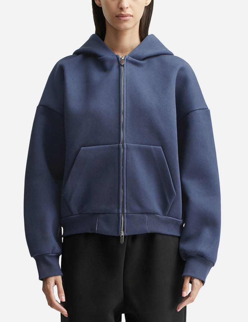 トップス seventh V2 zip hoodie NAVY Seventh V2 Zipped Hoodie - 610GSM厚手コットン混紡の両開きジップ