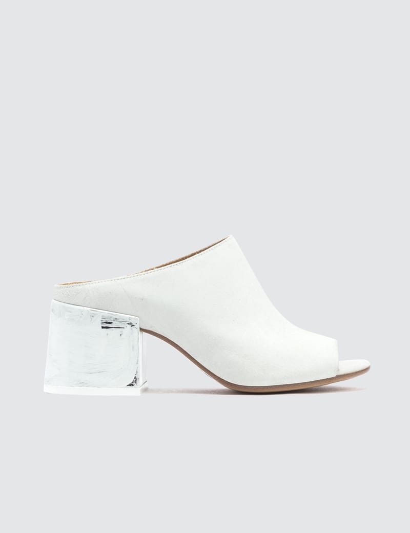 MM6 Maison Margiela - Painted Heel Leather Mule | HBX