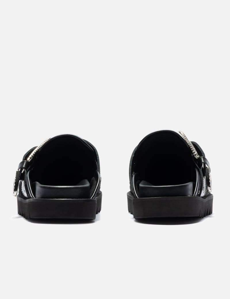 Toga Pulla HBX Exclusive Black Pony Mule - Studded pony-hair slip