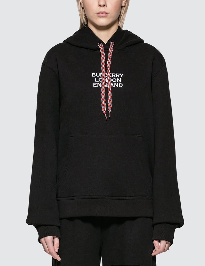 Burberry embroidered hooded clearance sweatshirt