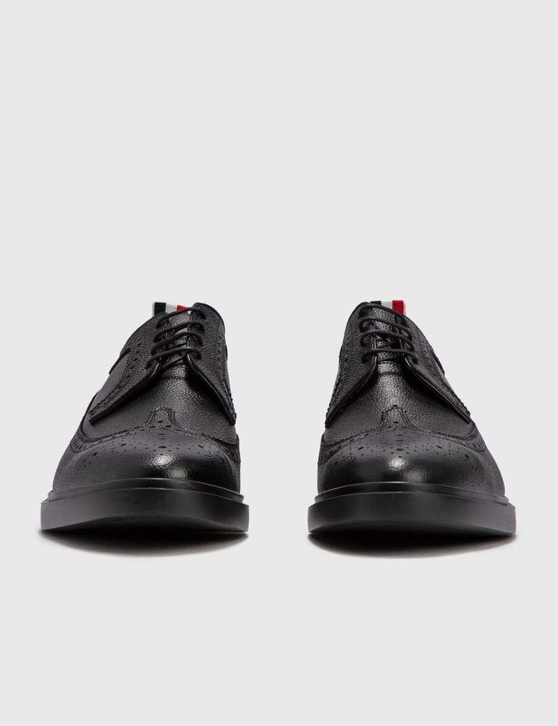 希望額変更中✨ THOM BROWNE クラシック ロングウィング ブローグ ペブル グレイン ラバー ソール ロングウィング ブローグ | Thom
