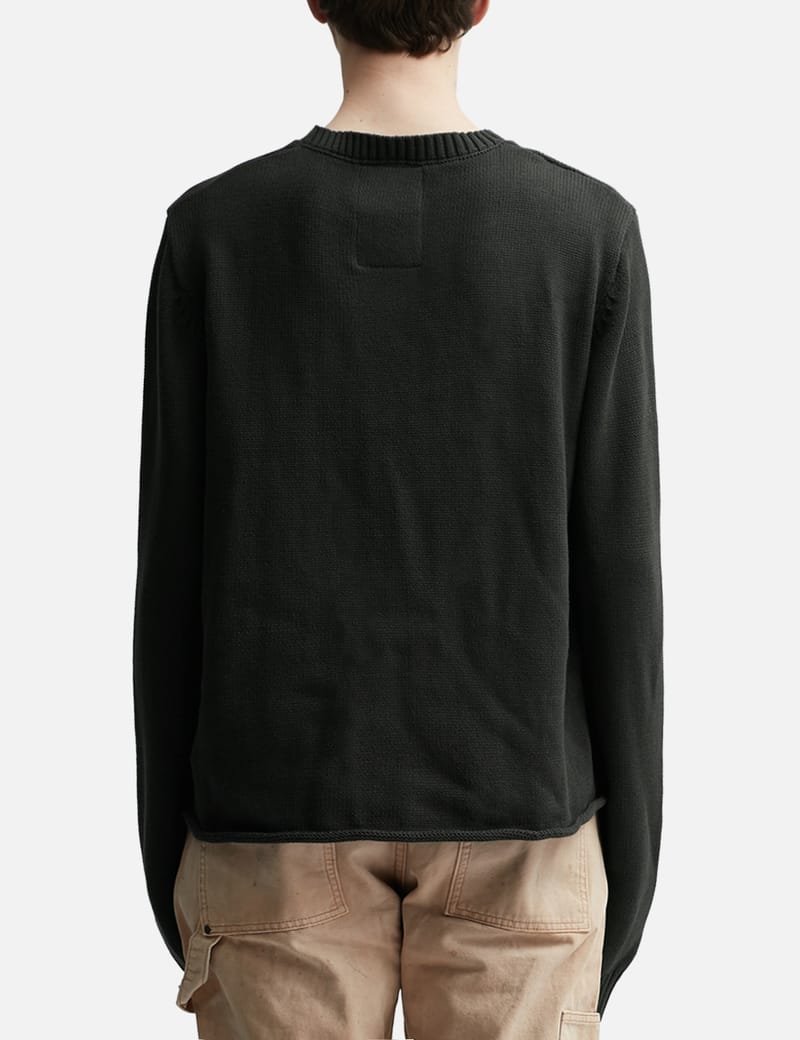 BASKETCASE - Raw College Knit Sweater | HBX - Globally BASKETCASE - Raw College Knit Sweater | HBX - Globally