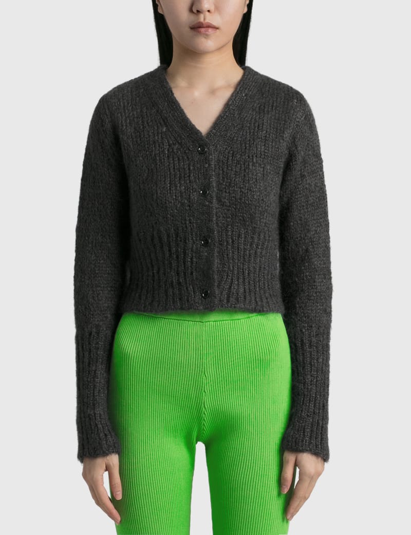 Open YY - Kid-Mohair Crop Cardigan | HBX - Globally Curated