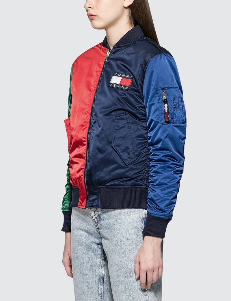 Vintage 90's tommy on sale hilfiger flag reversible jacket