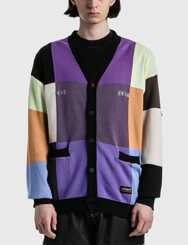 DEVÁ STATES - Blocks Knit Cardigan | HBX - Globally Curated