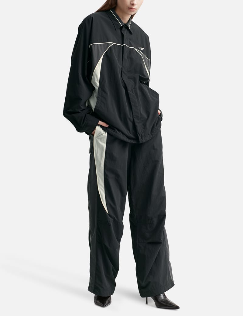 AMBUSH® - NYLON WIDE PANTS BLACK PAVEMENT | HBX - Globally Curated