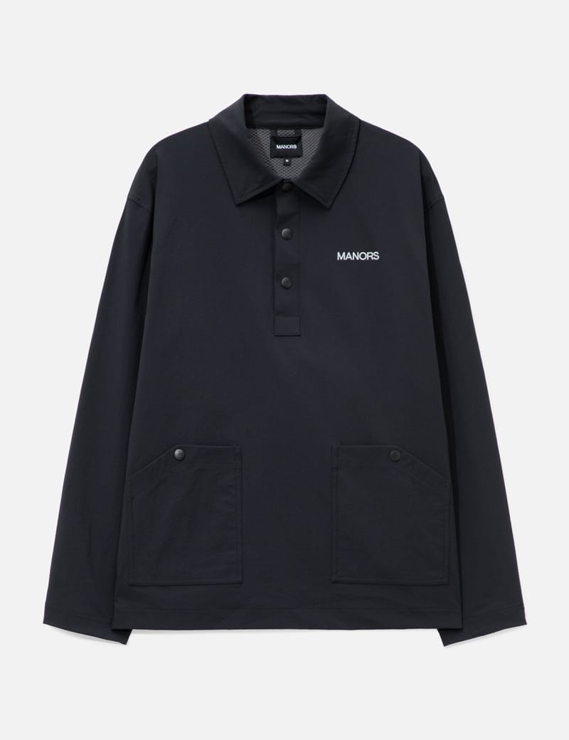 Manors Golf Shooter Shirt - 撥水・防風ナイロン×スパンデックスの
