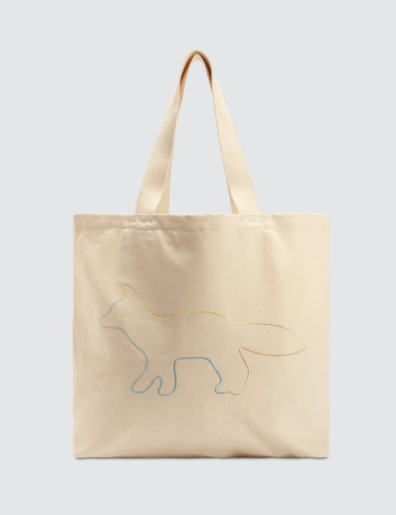 Maison Kitsuné - Rainbow Profile Fox Tote Bag | HBX - Globally