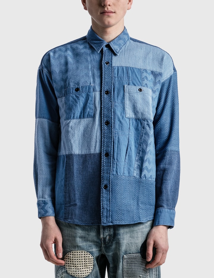 FDMTL - 3 YEAR WASH BORO PATCHWORK SHIRT | HBX - Globally Curated ...