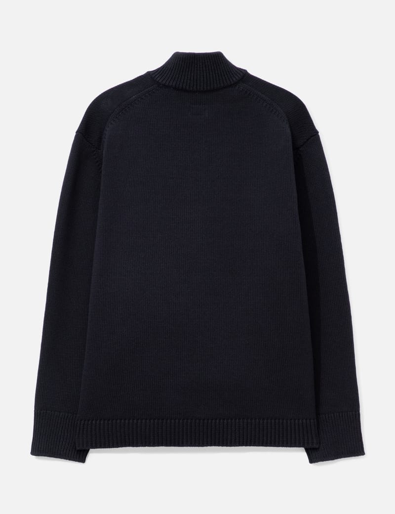 C.P. Company Cotton Mixed Zipped Cardigan - Cotton knit with a