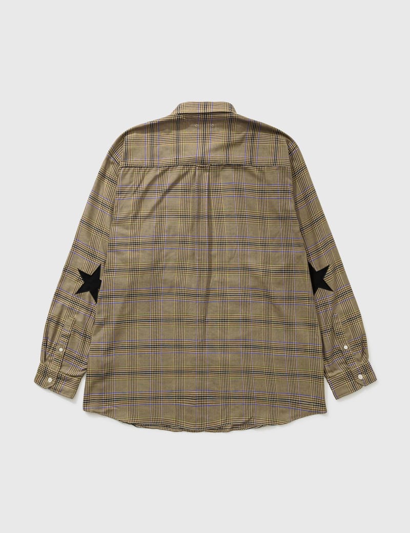 SOPHNET. - Star Elbow Patch Check Shirt | HBX - Globally Curated