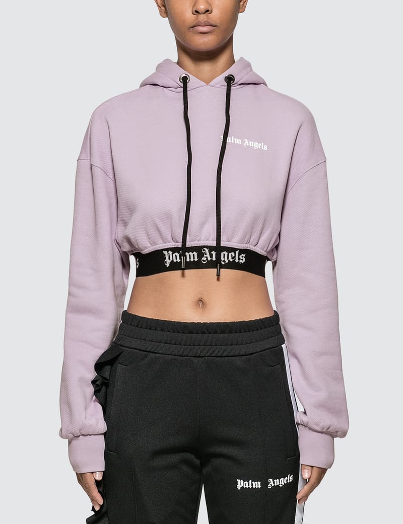 Palm angels crop top hoodie sale