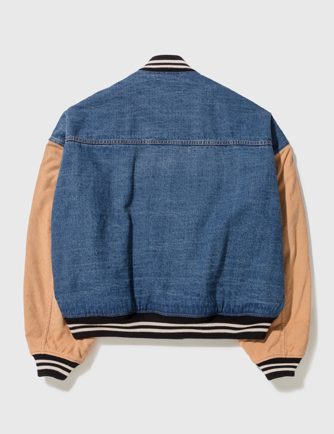 We11done - Denim Varsity Jacket | HBX - Globally Curated Fashion and ...