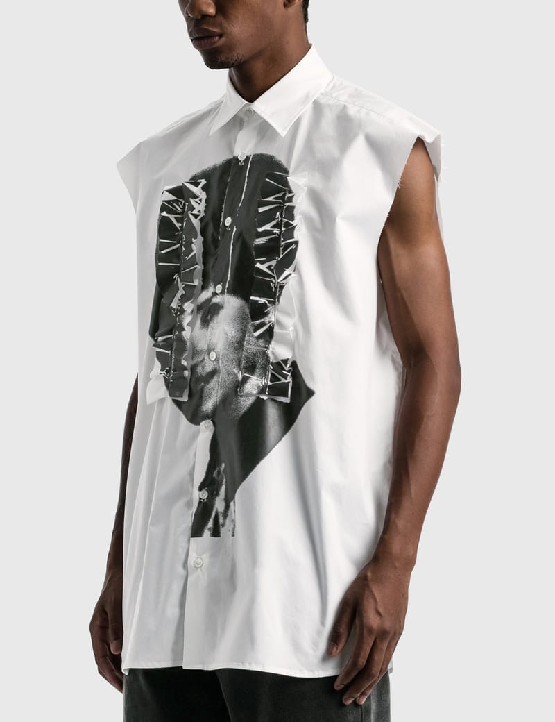 Raf Simons - Graphic Printed Sleeveless Shirt | HBX - Globally