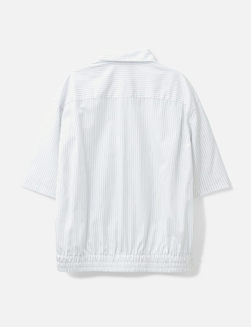 TAAKK Flower Embroidery Short Sleeve Shirt - Cropped cotton shirt
