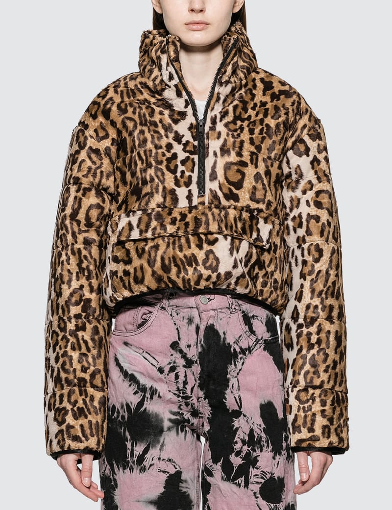 Ashley Williams - Faux Leopard Fur Puffer Pullover Jacket | HBX