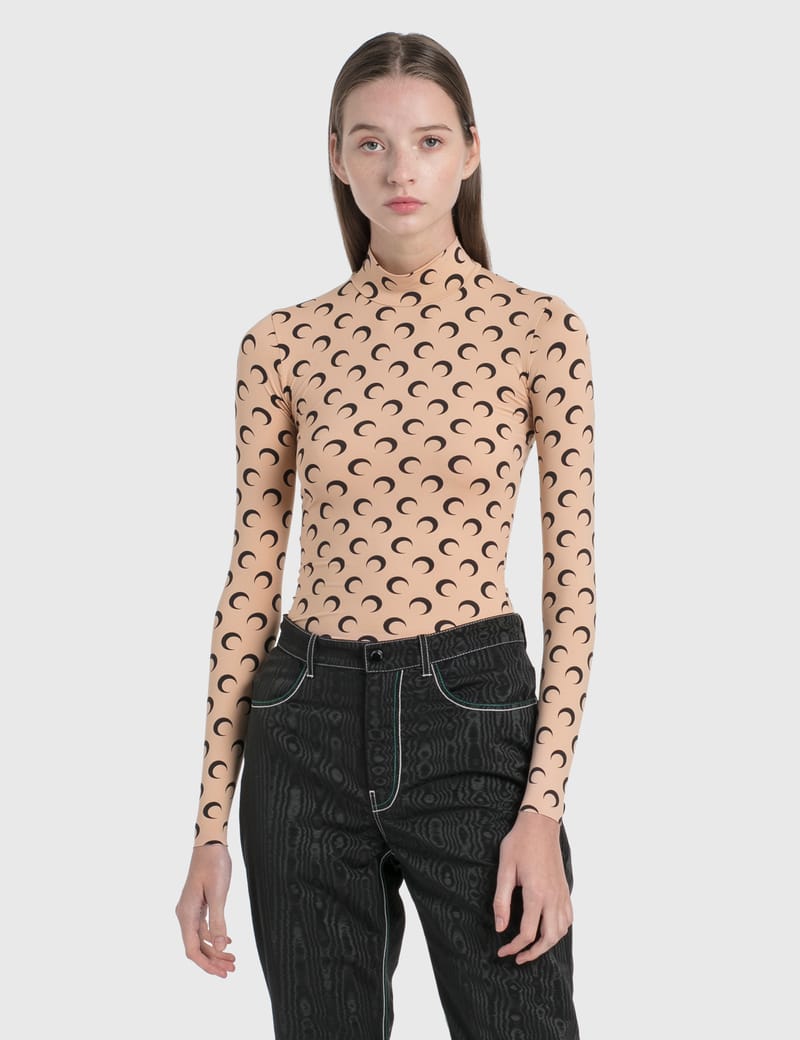 Marine Serre - Second Skin Turtleneck Moon Top | HBX - Globally