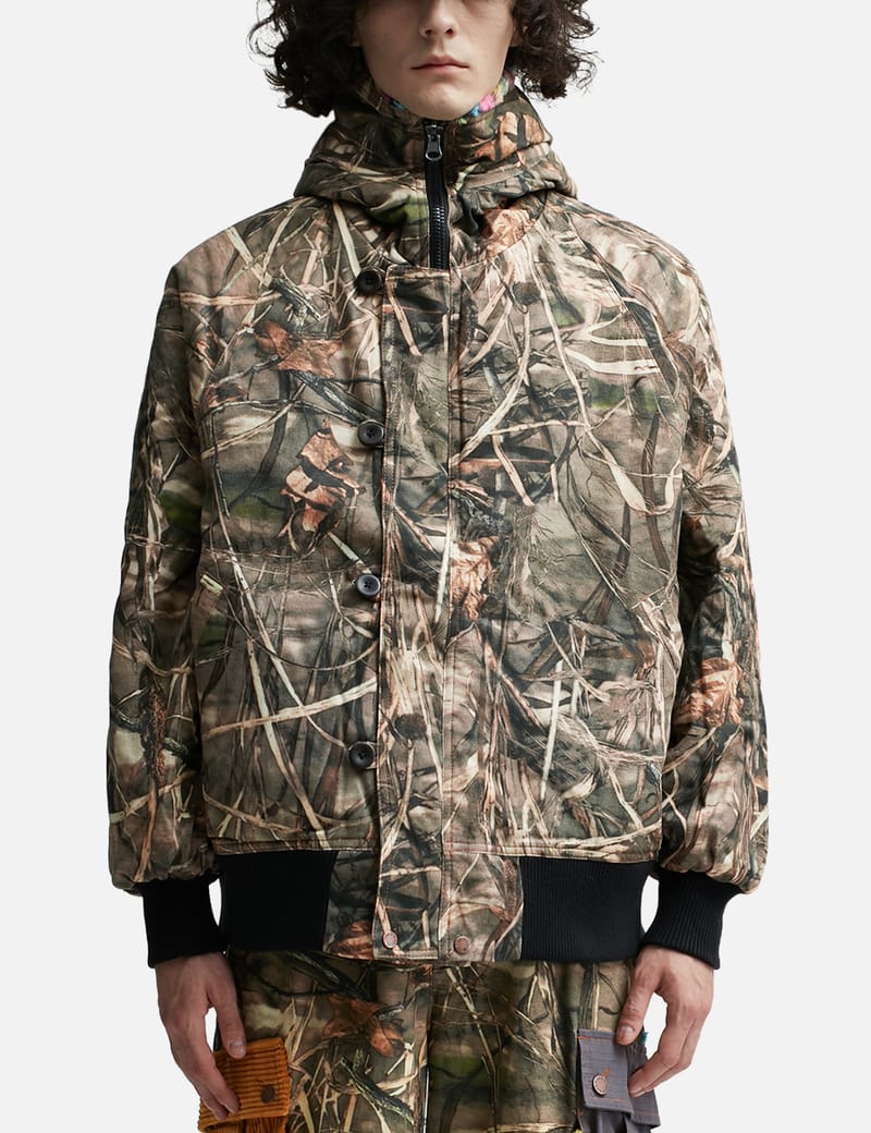 Reversible camo bomber jacket deals