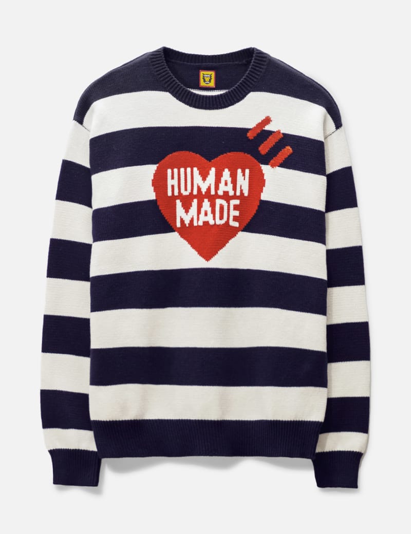 HUMAN MADE STRIPED HEART KNIT SWEATER XL | www.innoveering.net