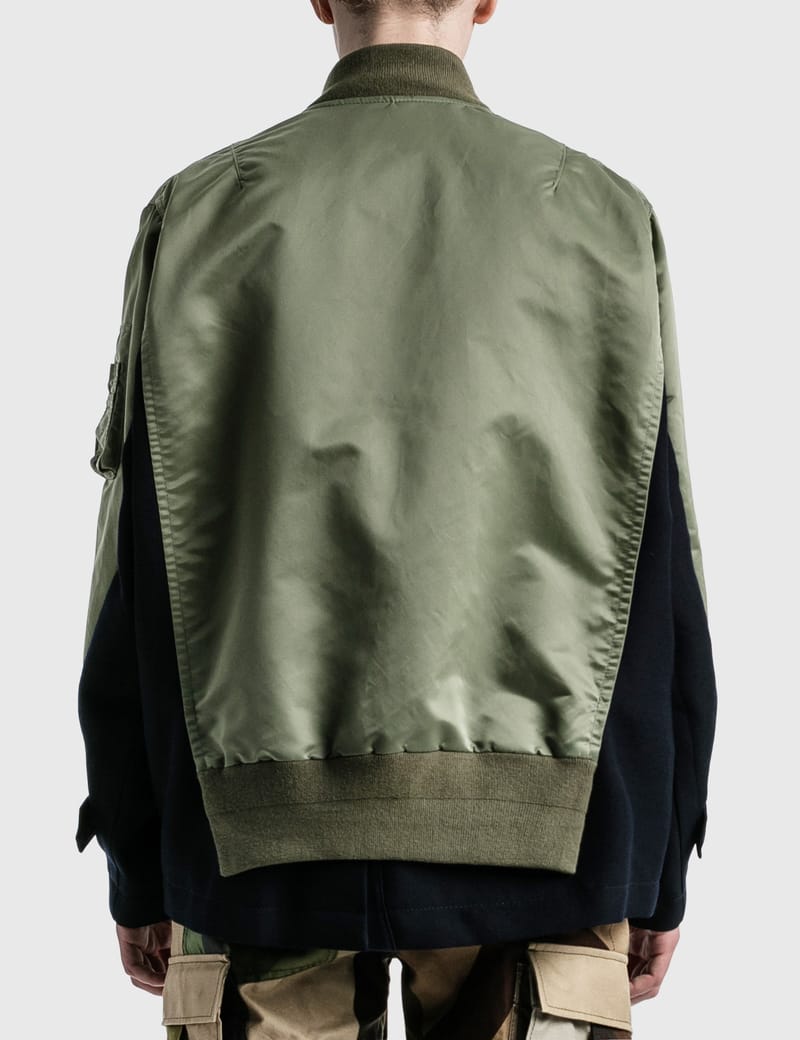 sacai Wool Surge x Nylon Twill Blousonサカイ - ブルゾン