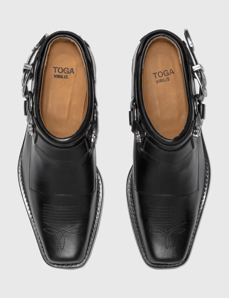 Toga Virilis - Leather Slip On Boots | HBX - Globally Curated