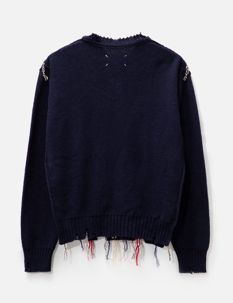Maison Margiela - Cut-Out Knit Sweater | HBX - Globally Curated