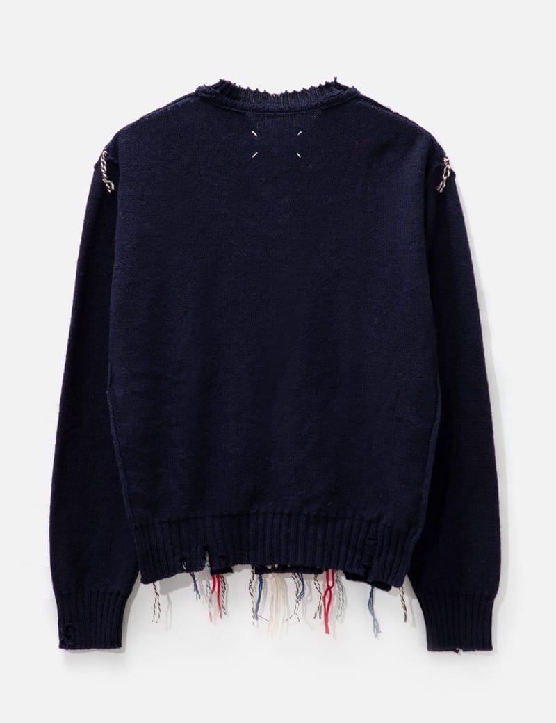 Maison Margiela - Cut-Out Knit Sweater | HBX - Globally Curated 