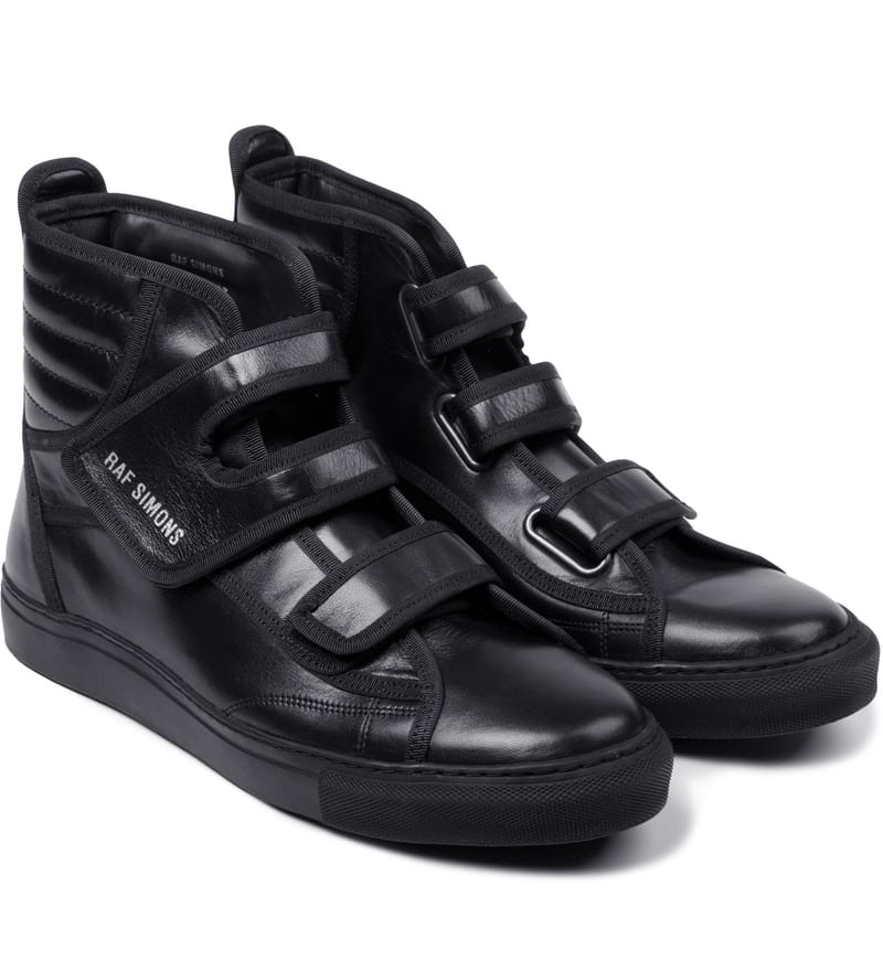 Raf Simons 2010 Fall⁄Winter Leather Velcro Boots | Hypebeast