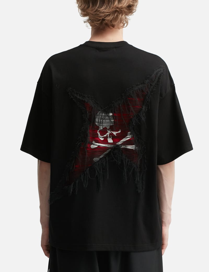 Mastermind World Ripped Boxy SS Tee - Luxury distressed cotton tee