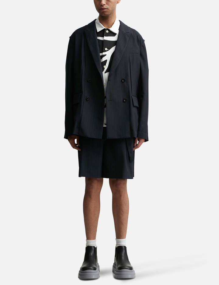 Sacai Chalk Stripe Dress Woven Dresses 600051682blk main image 1