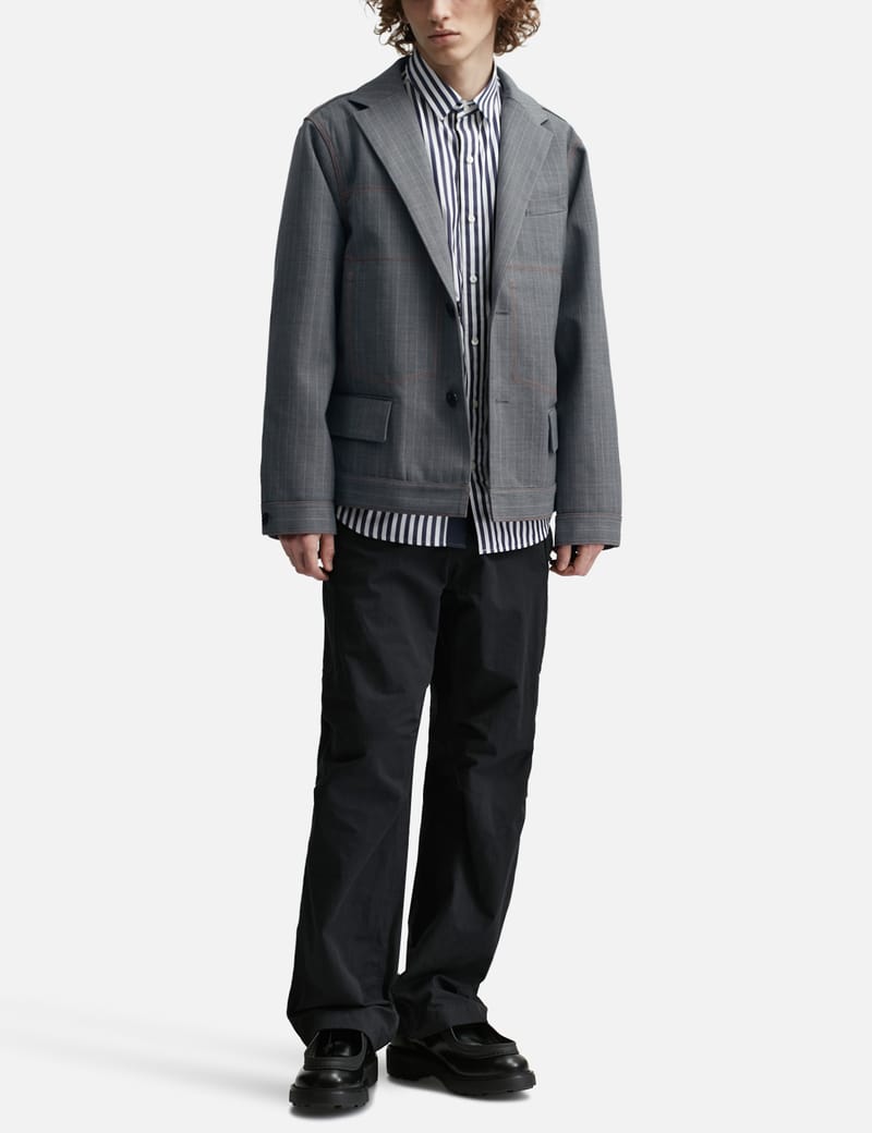 Sacai - Chalk Stripe Jacket | HBX - Globally Curated Fashion and 