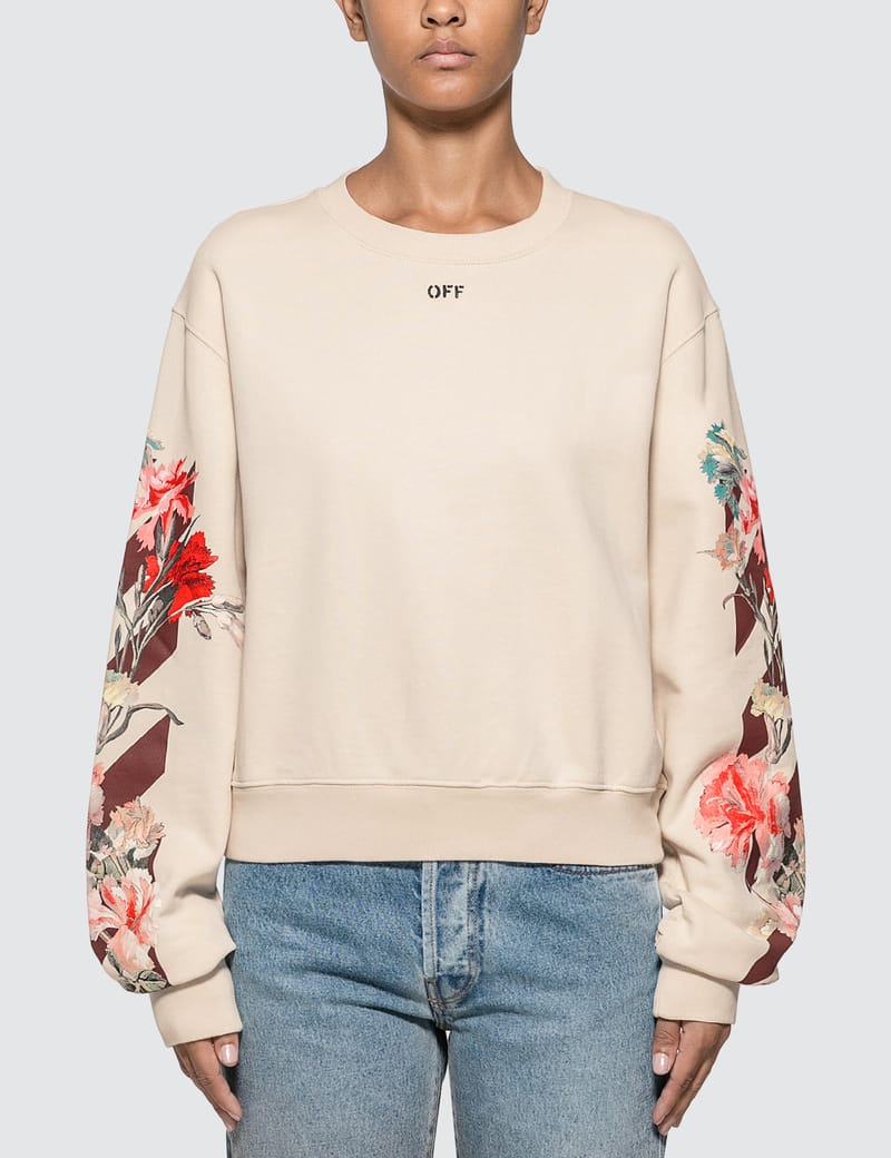 Off white sale flowers sweatshirt