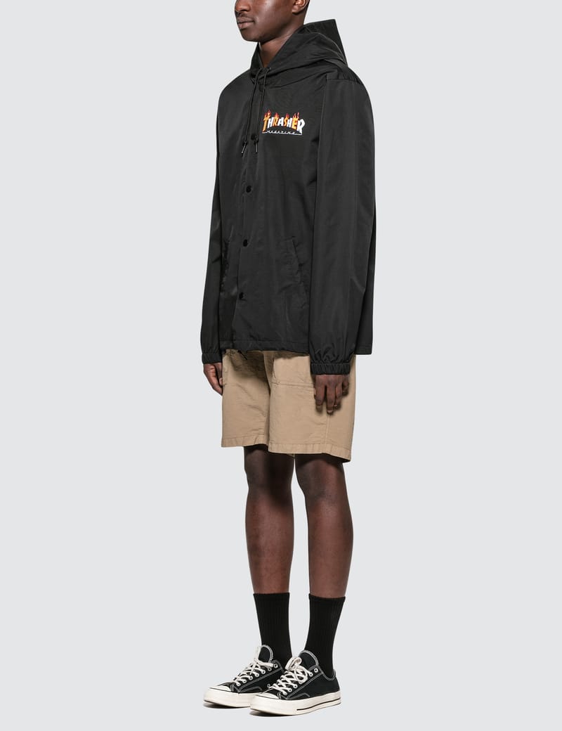 Thrasher flame sale mag coach jacket